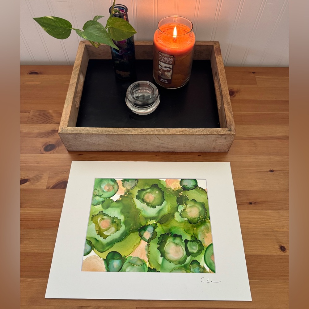 New Original Signed Artwork Alcohol Ink on Paper 173